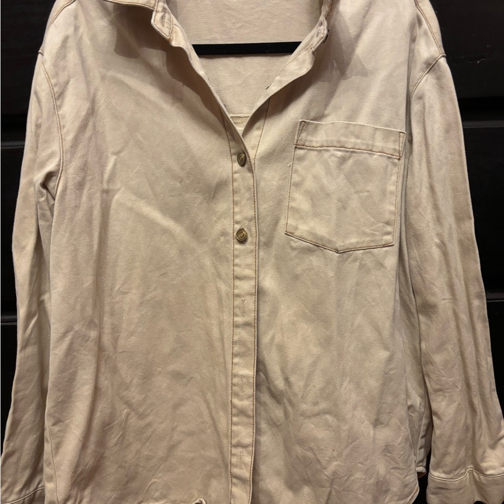 Jane and Delancey Beige Jean Jacket